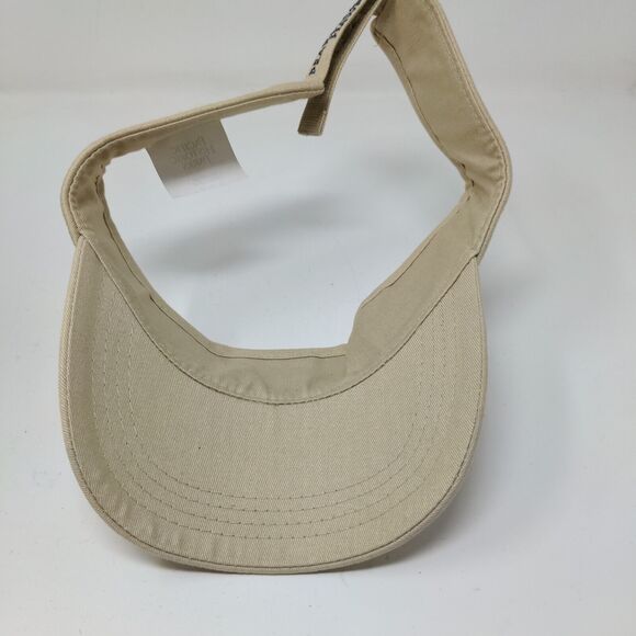 USS Arizona Men's Strapback Visor Hat Pearl Harbor Hawaii Tan Embroidered - Picture 10 of 12